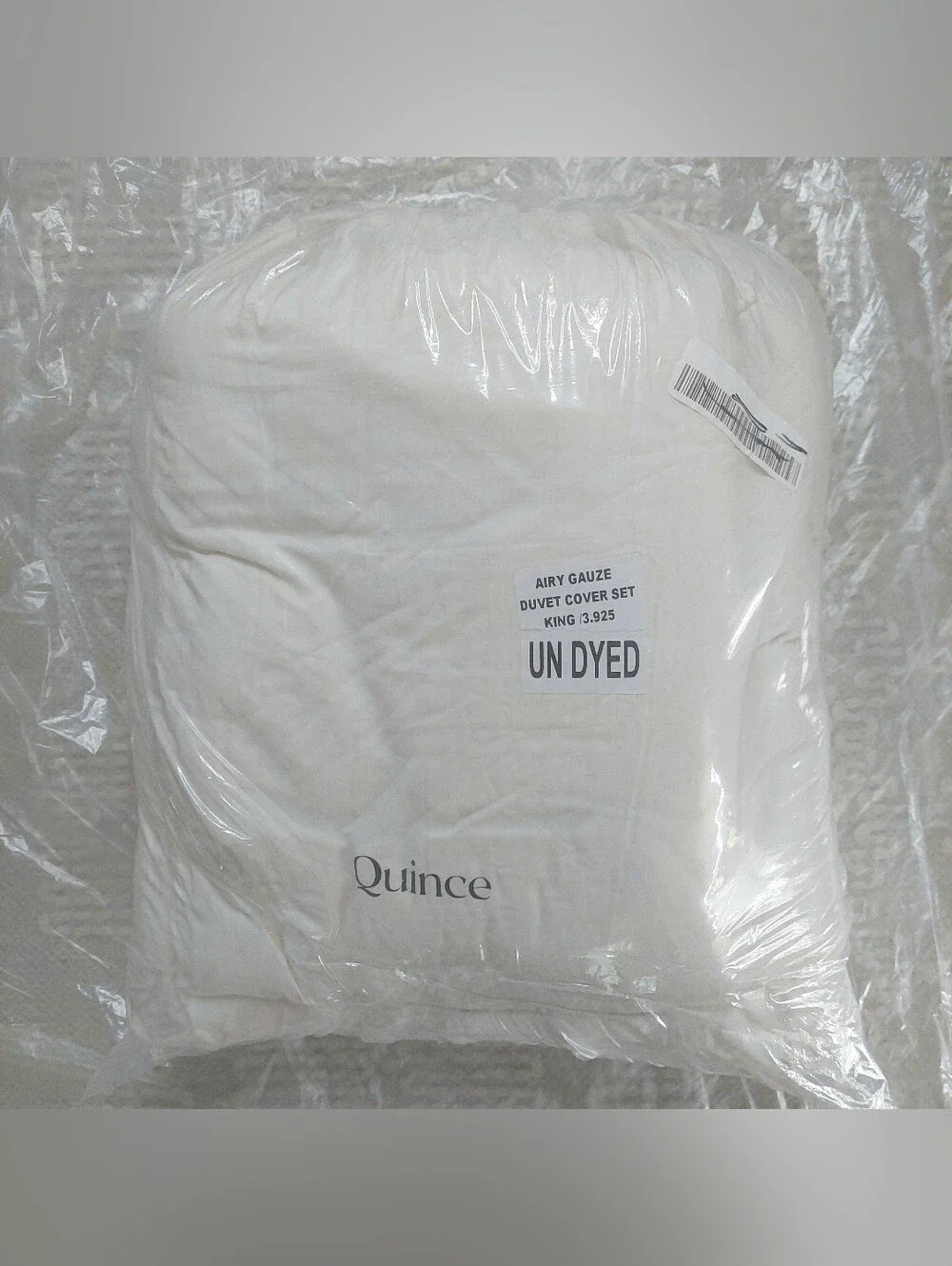 Quince Organic Cotton Airy Gauze Undyed Duvet Cover Set! King/ Cal King (756)
